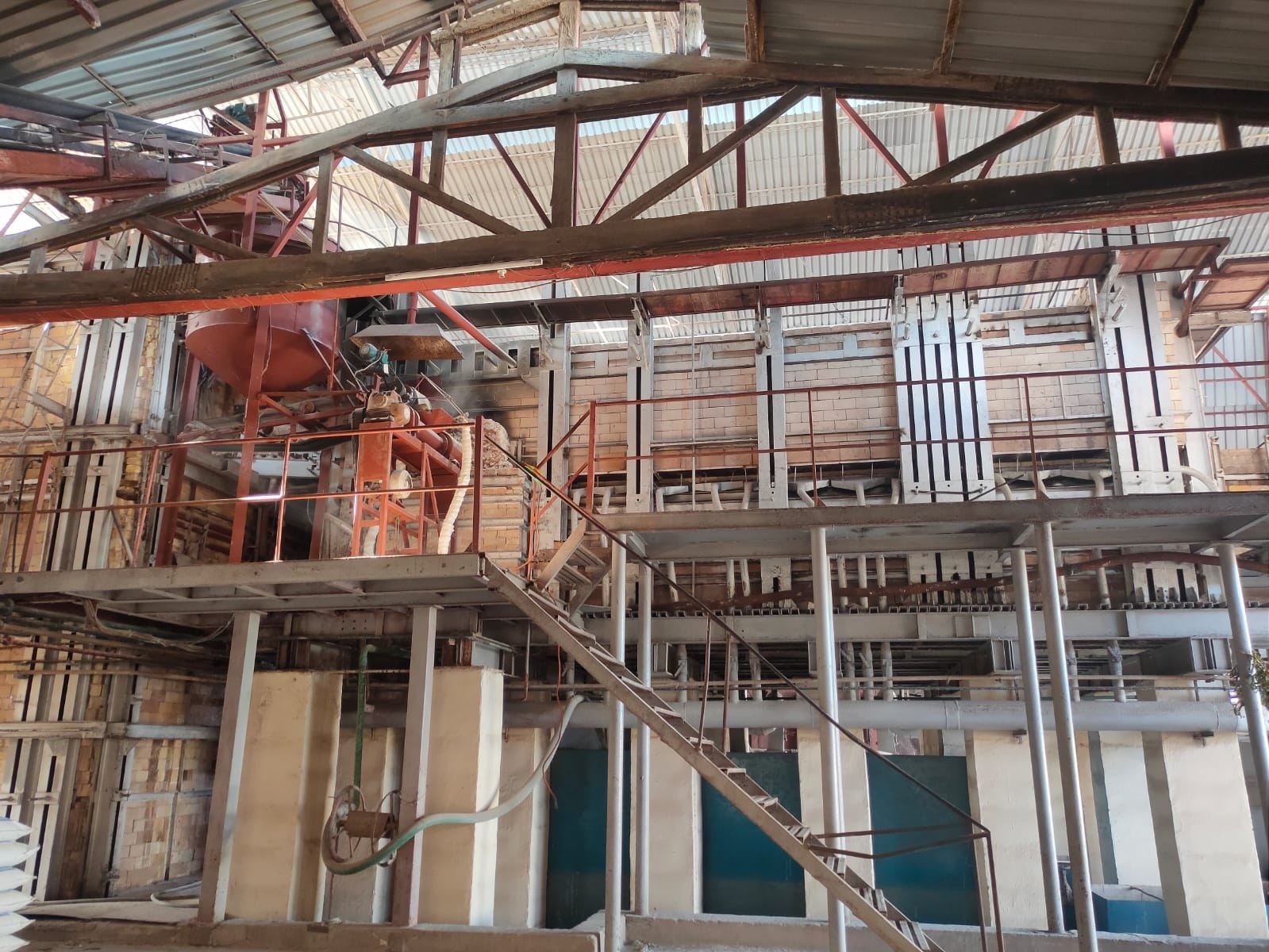 Interior furnace and manufacturing area
