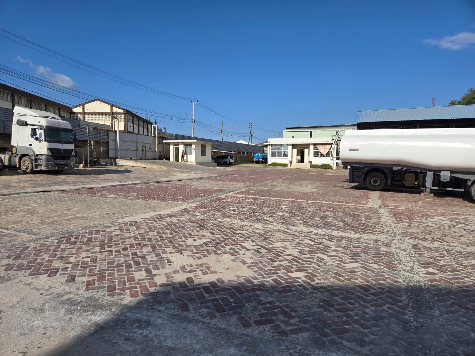 Logistics yard and tanker